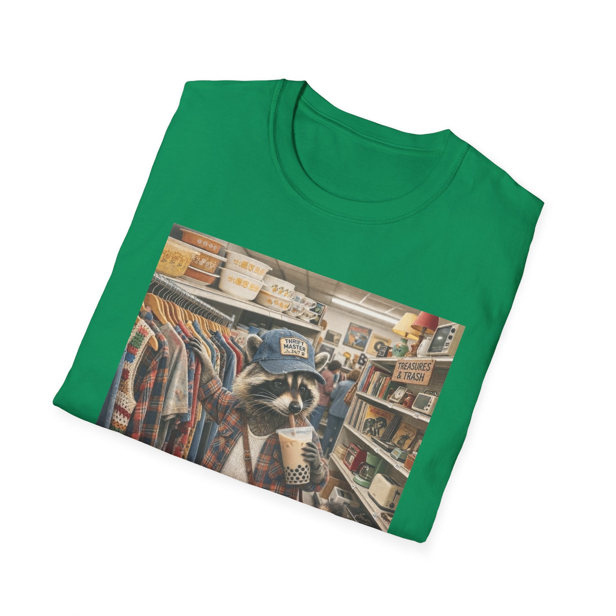 Thrifted Raccoon T-Shirt — "I'd Thrift That" Vintage Store Graphic Tee