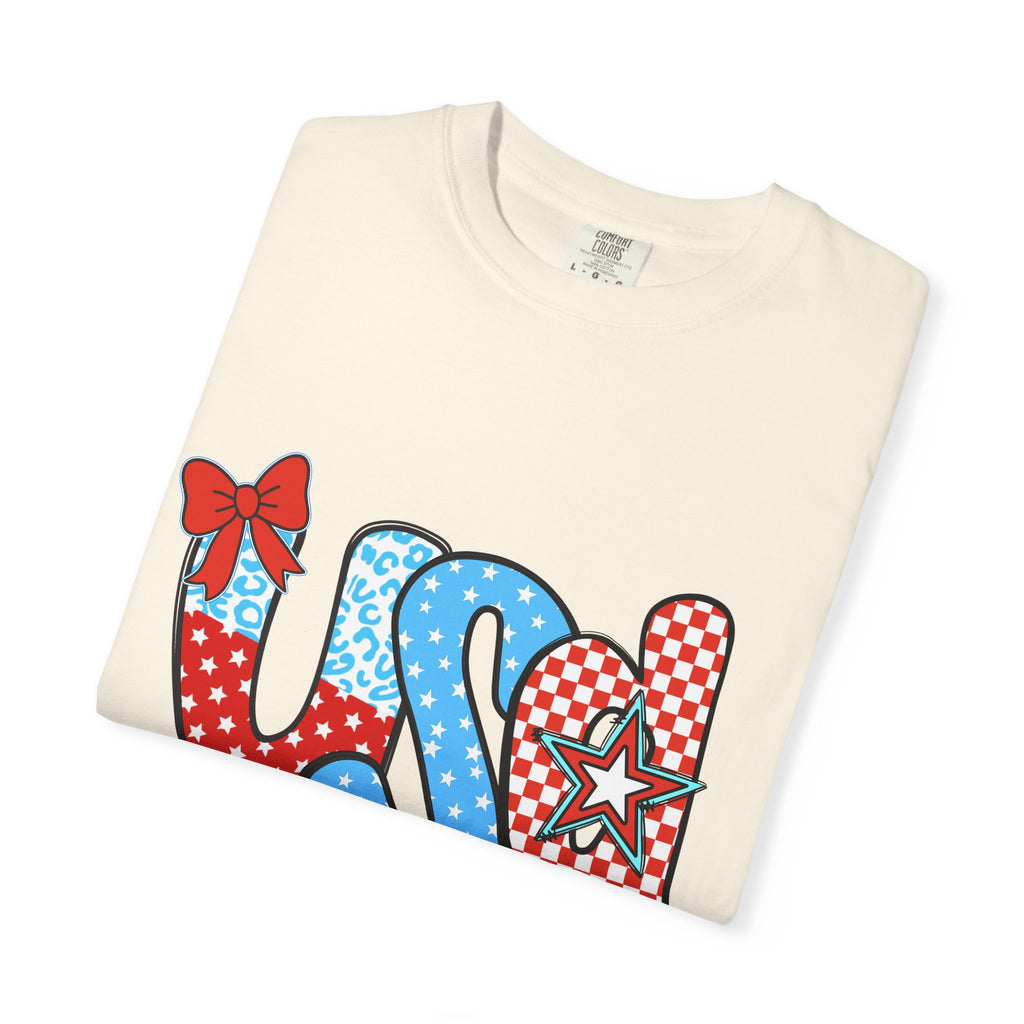 USA Patriotic T-Shirt — Red White & Blue Stars and Stripes Graphic