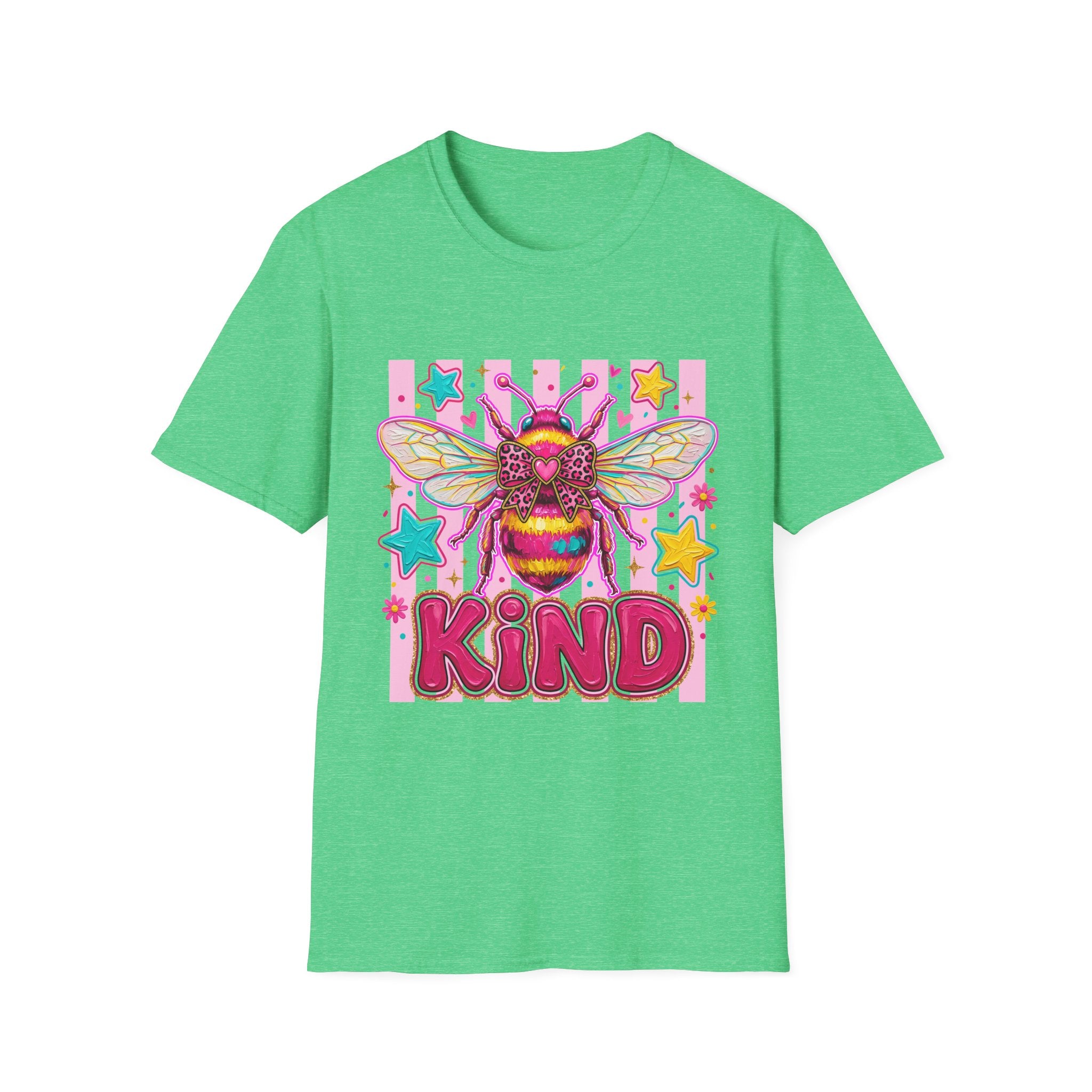 Kind Bee T-Shirt — Colorful Cute Bee Graphic Tee for Women & Teens