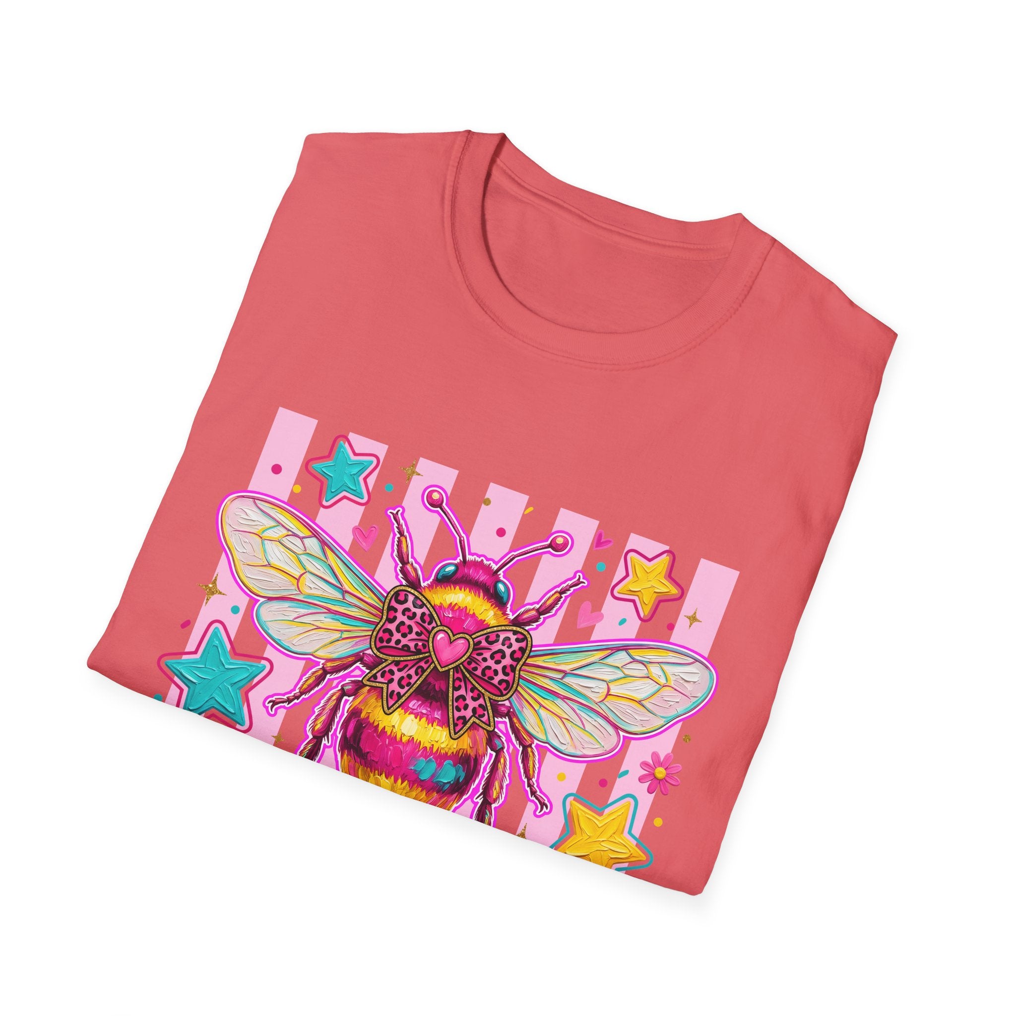 Kind Bee T-Shirt — Colorful Cute Bee Graphic Tee for Women & Teens