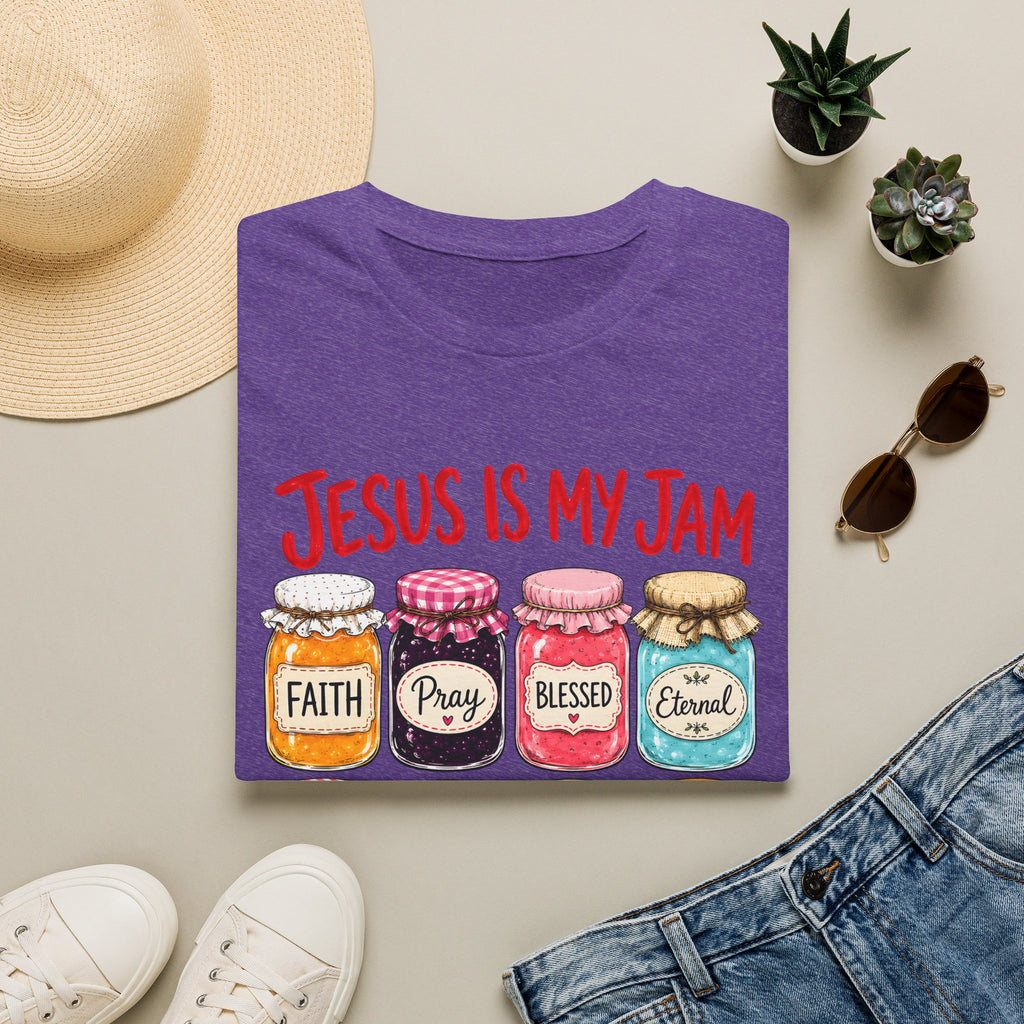 Jesus Is My Jam T-Shirt — Faith & Blessed Jam Jar Graphic Christian Tee