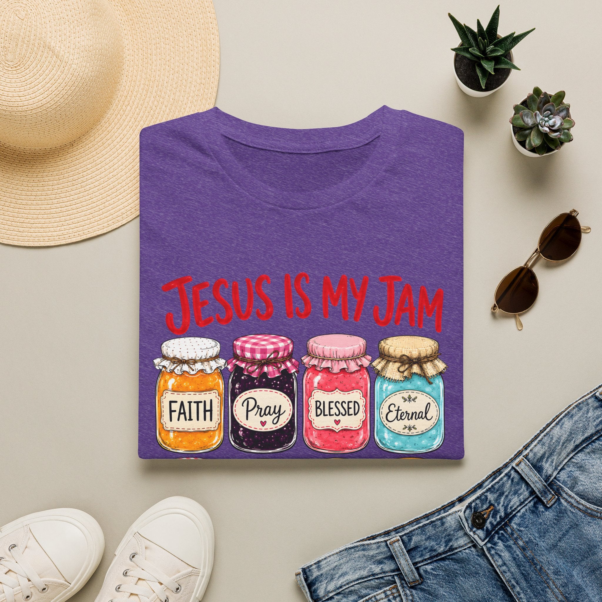 Jesus Is My Jam T-Shirt — Faith & Blessed Jam Jar Graphic Christian Tee