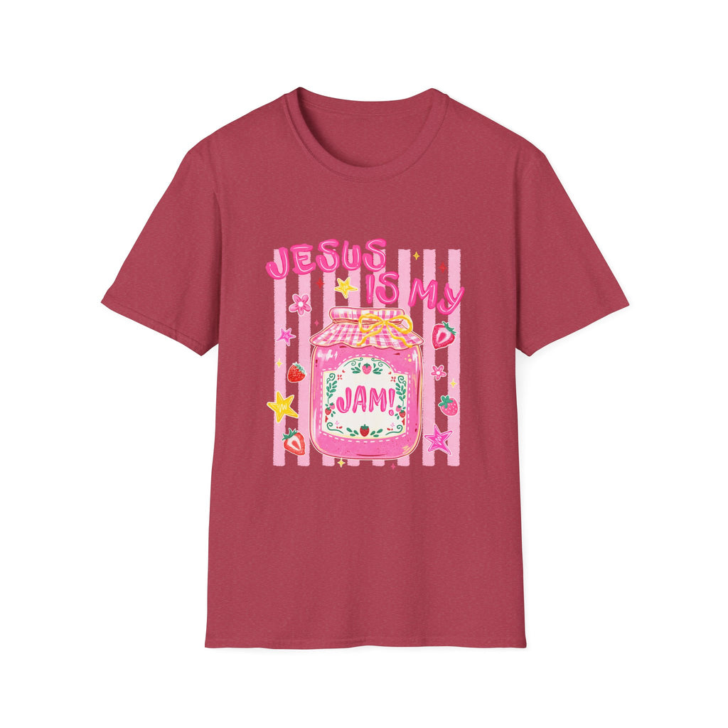 Jesus Is My Jam T‑Shirt — Cute Pink Faith Graphic Tee