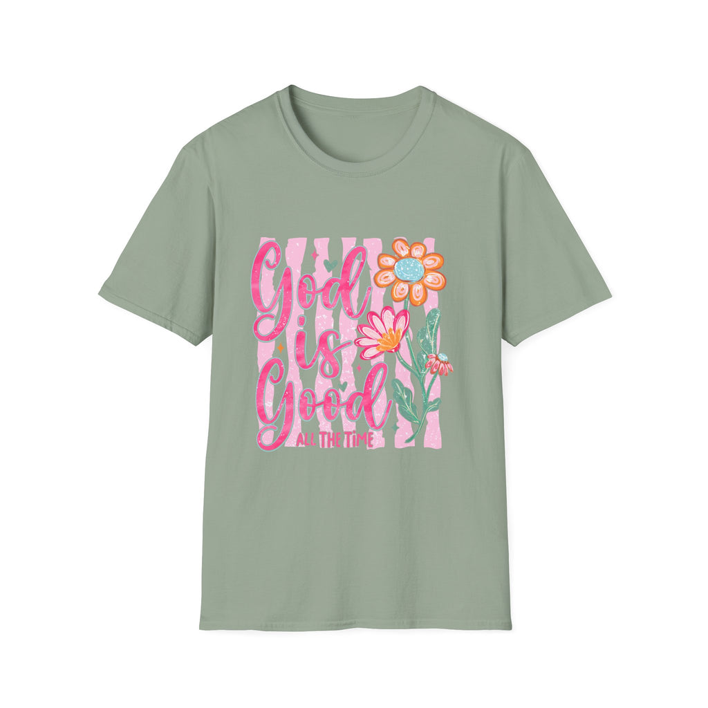 God Is Good Floral T‑Shirt — Inspirational Christian Tee