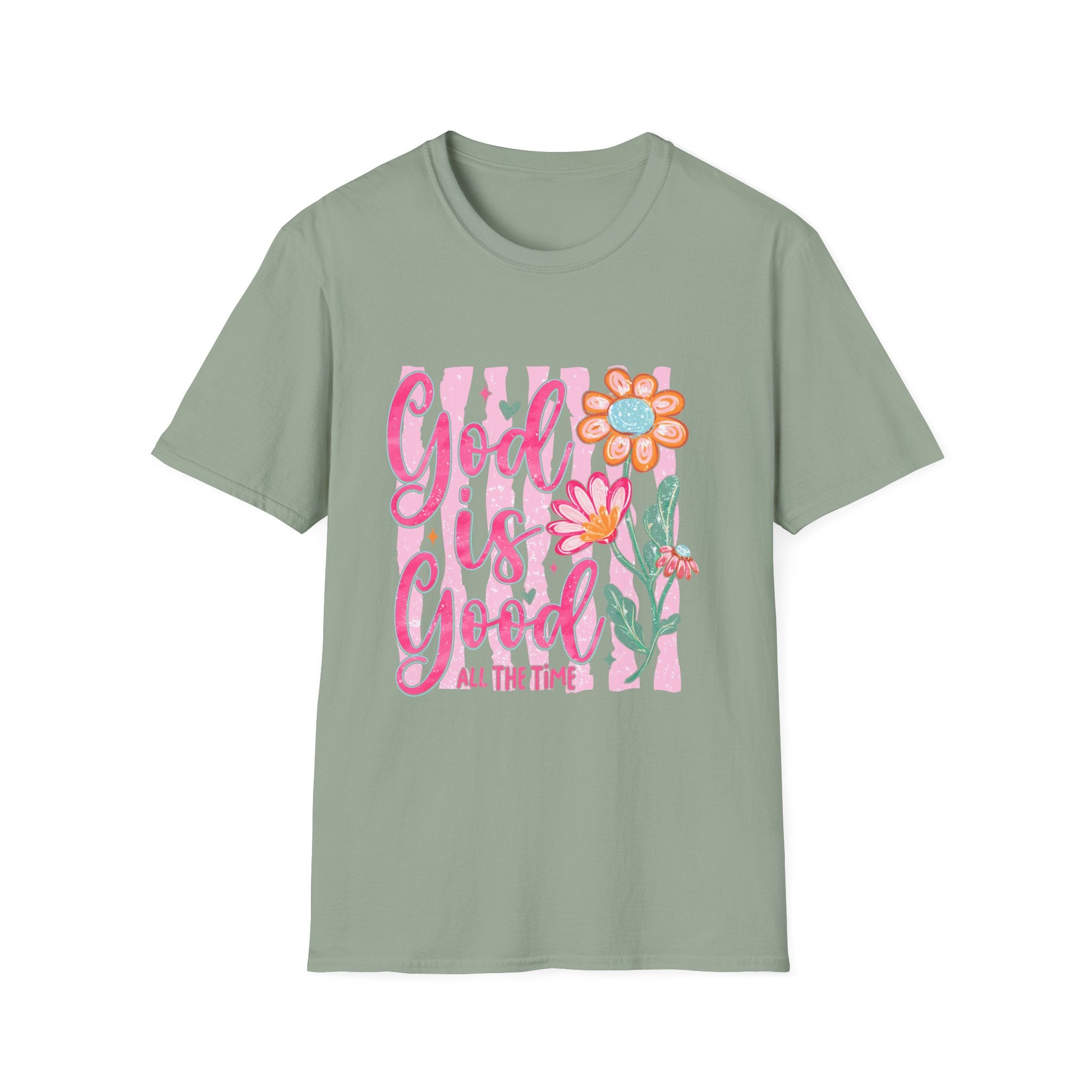 God Is Good Floral T‑Shirt — Inspirational Christian Tee