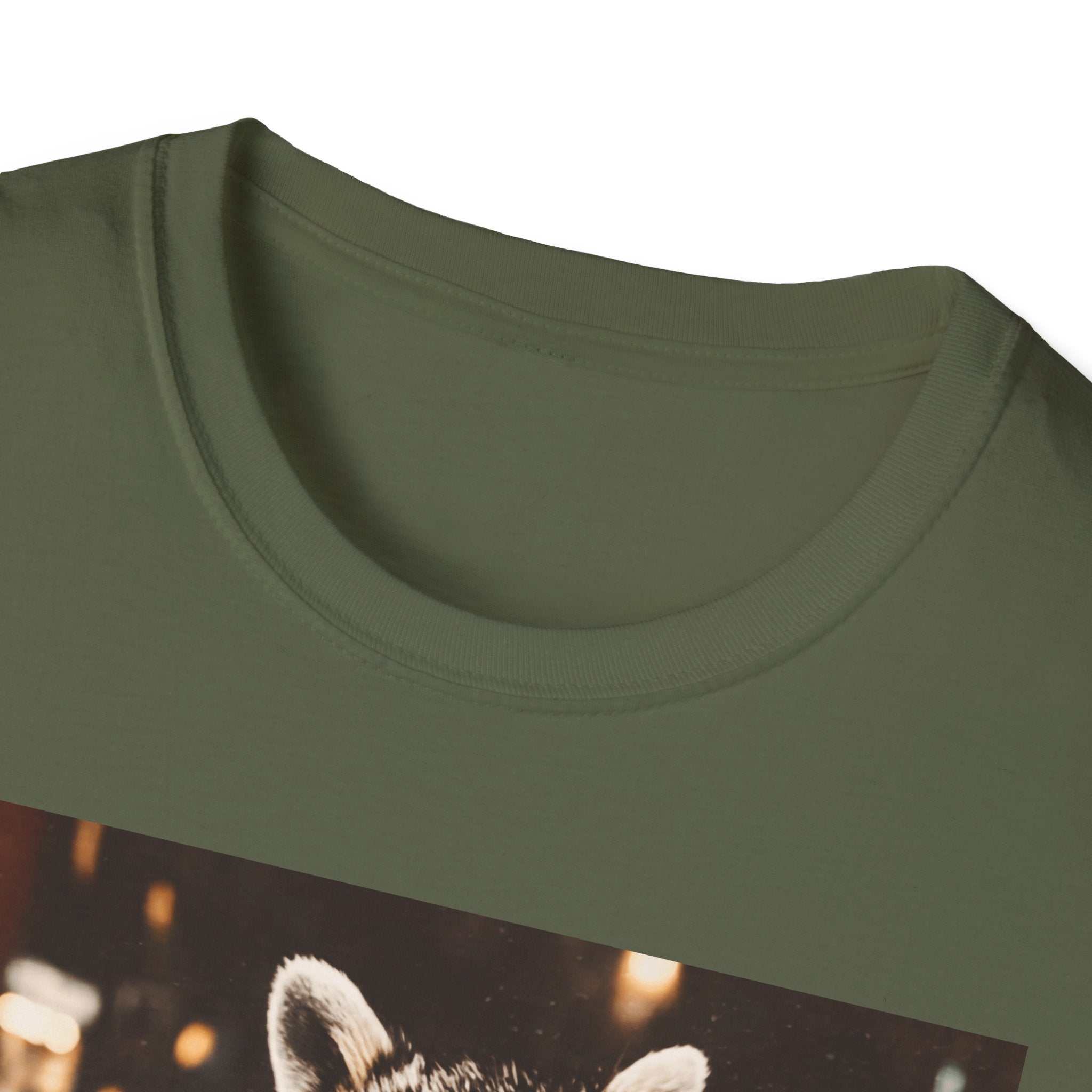 Raccoon Drinking Iced Coffee T-Shirt