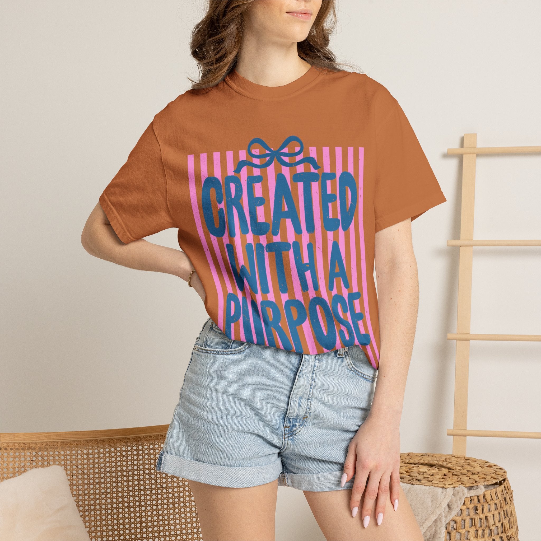 Created With a Purpose T-Shirt — Inspirational Graphic Tee
