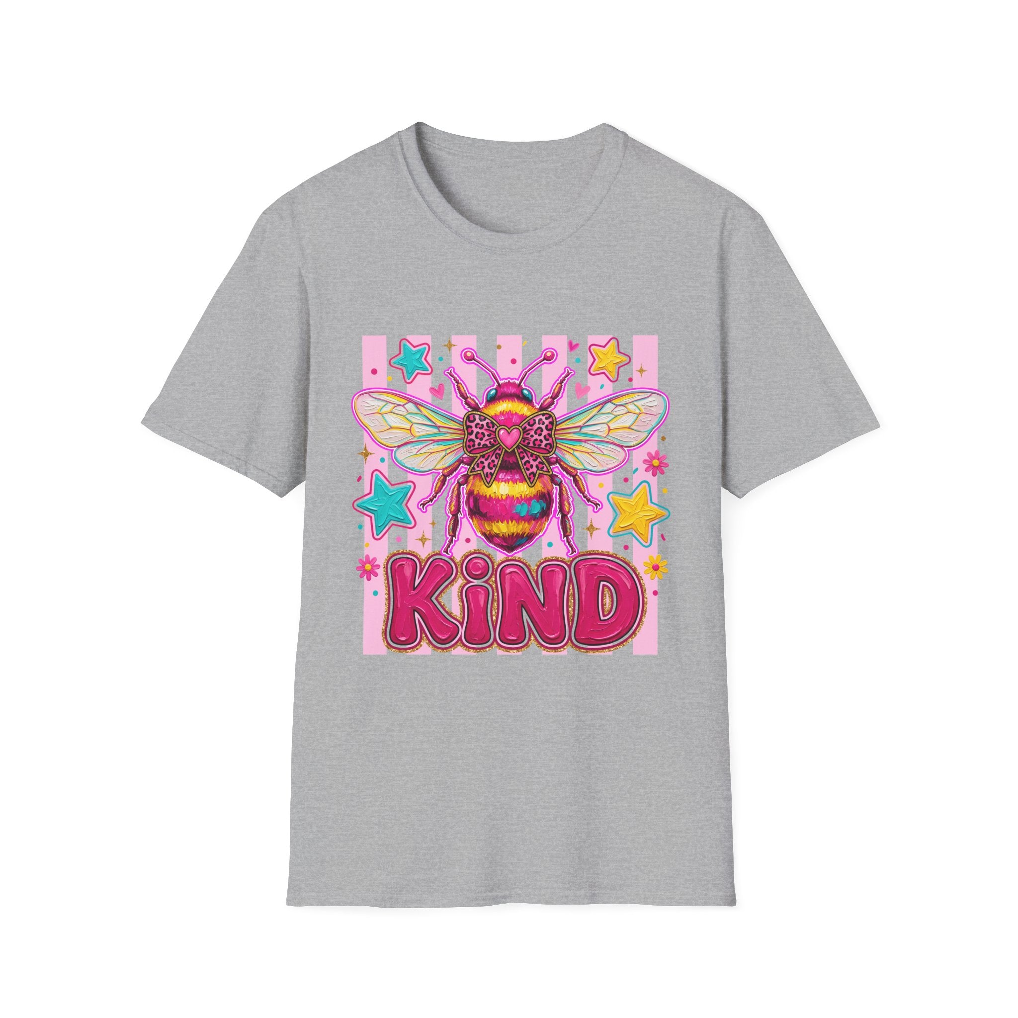 Kind Bee T-Shirt — Colorful Cute Bee Graphic Tee for Women & Teens