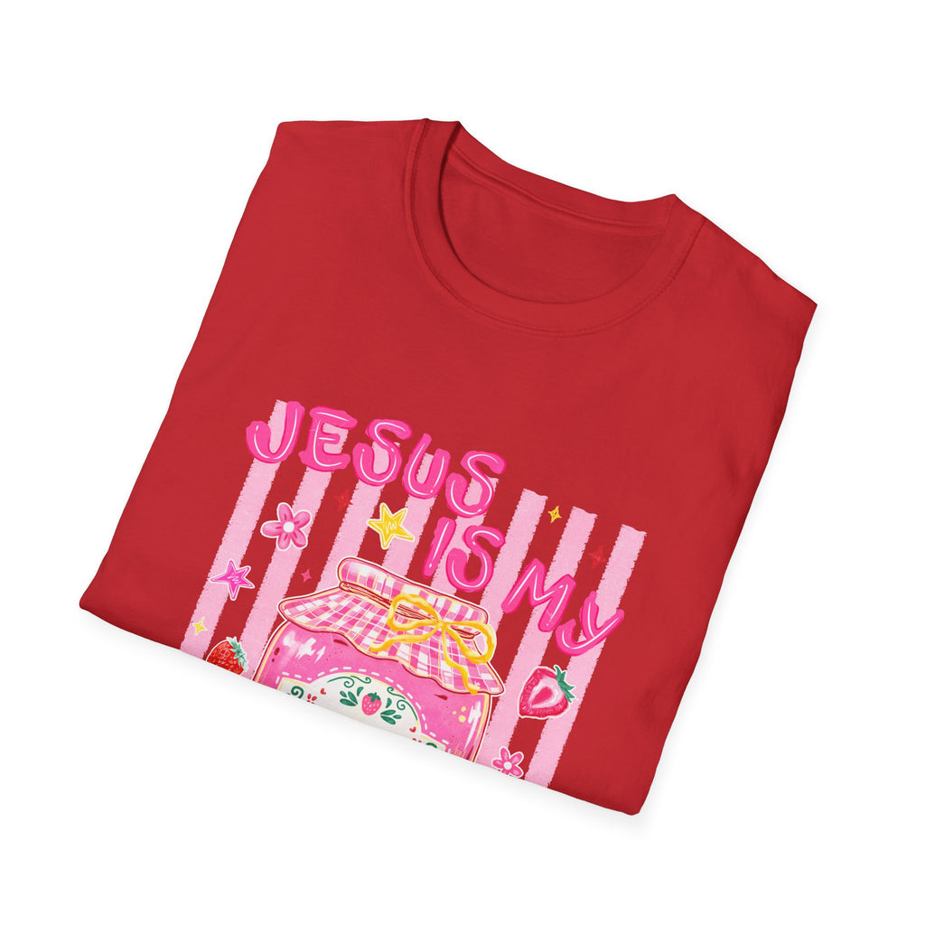 Jesus Is My Jam T‑Shirt — Cute Pink Faith Graphic Tee