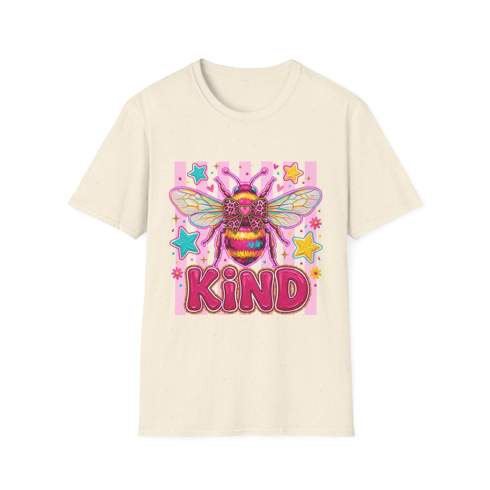 Kind Bee T-Shirt — Colorful Cute Bee Graphic Tee for Women & Teens