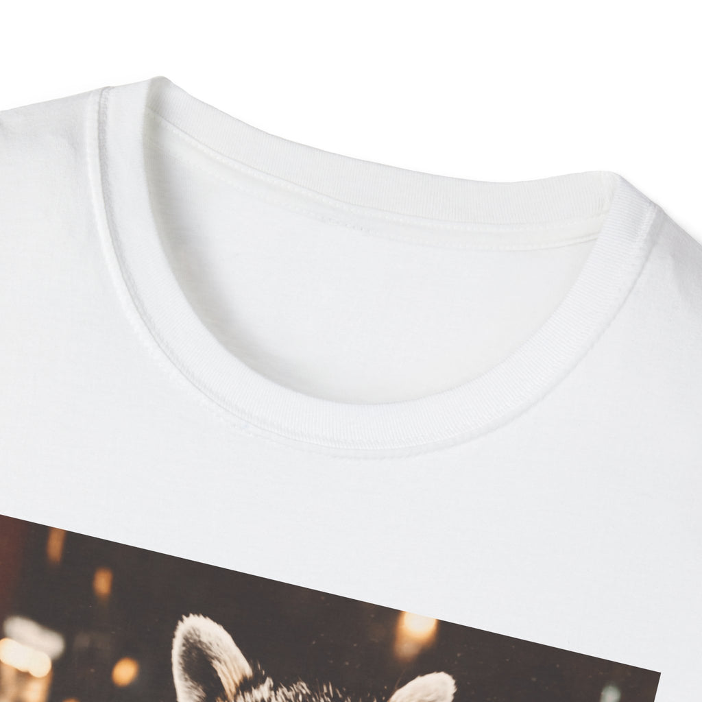 Raccoon Drinking Iced Coffee T-Shirt