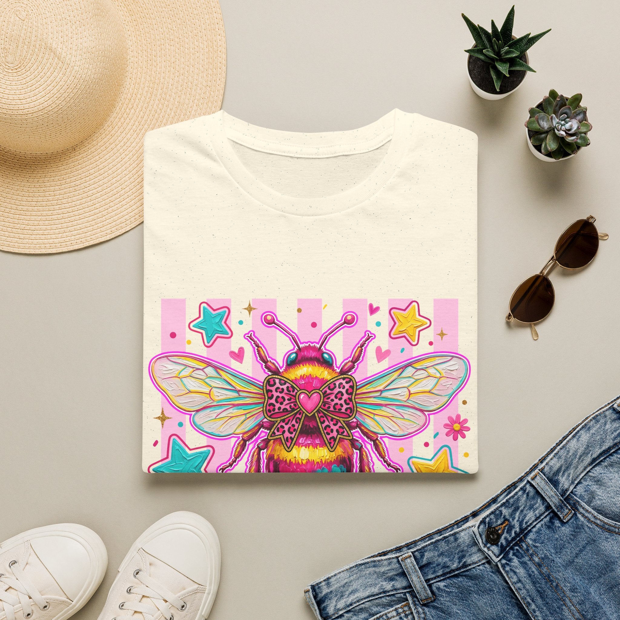 Kind Bee T-Shirt — Colorful Cute Bee Graphic Tee for Women & Teens