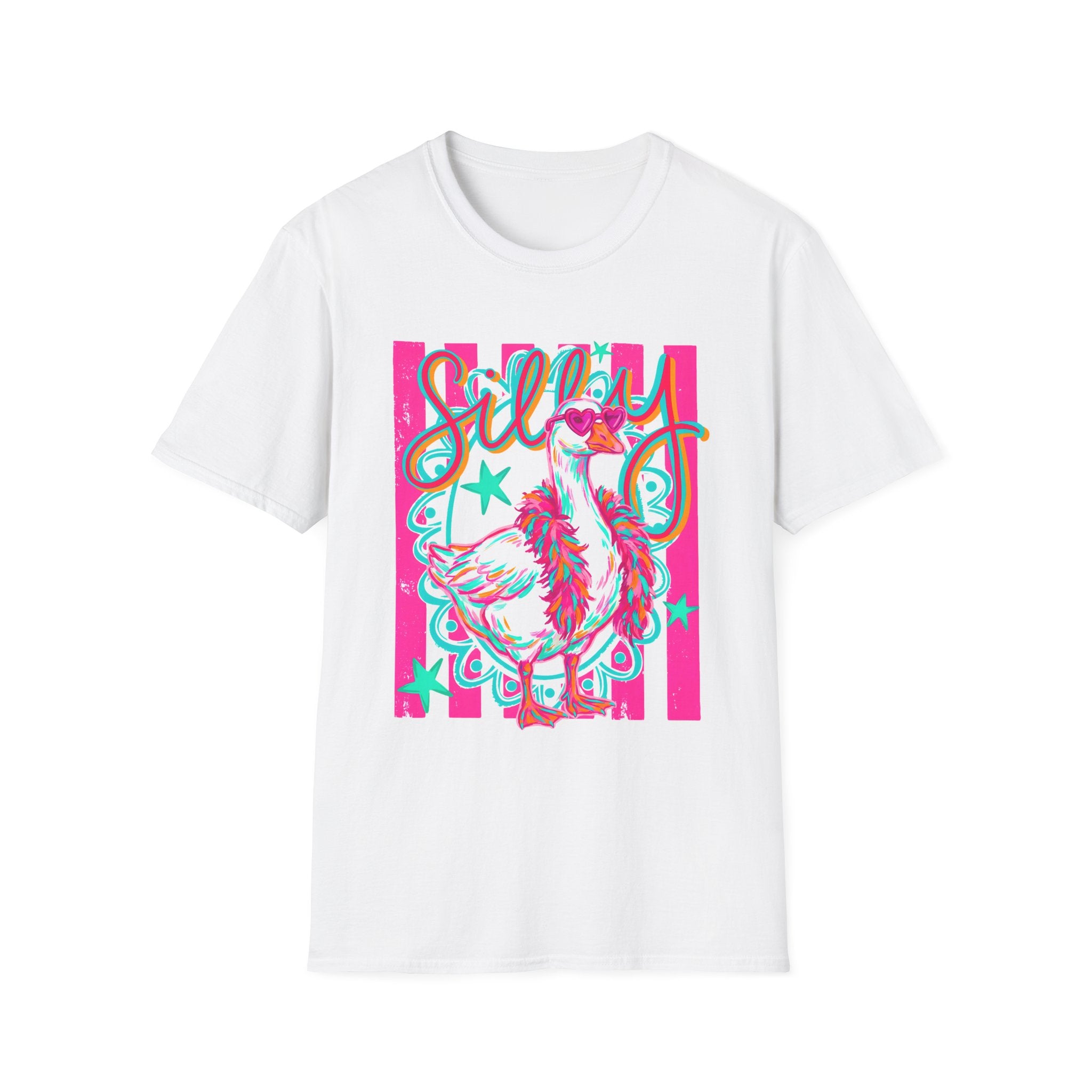 Silly Goose T-Shirt – Playful Retro Pink Graphic Tee
