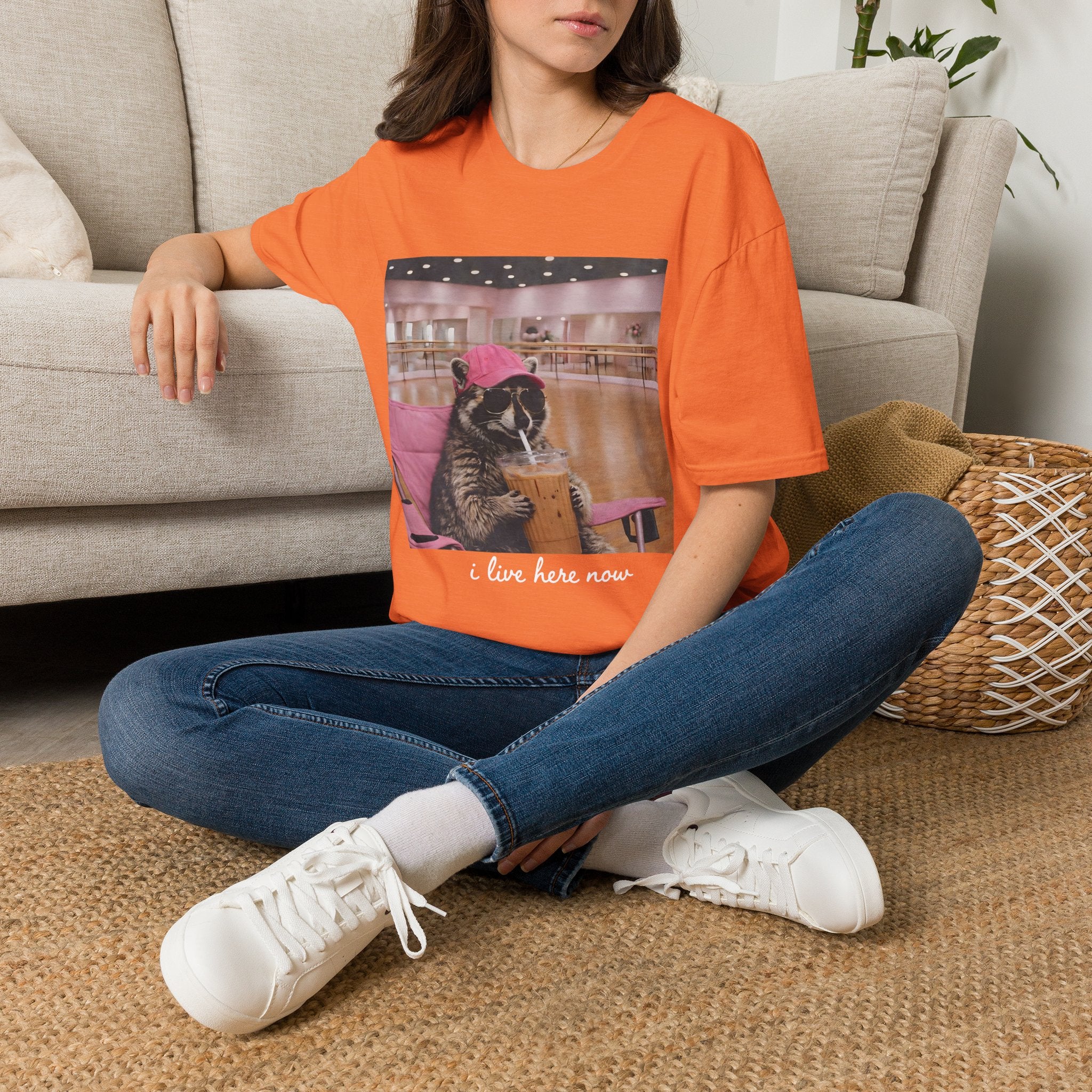 T-Shirt — Cute Dance Mom Graphic Tee ("I Live Here Now")