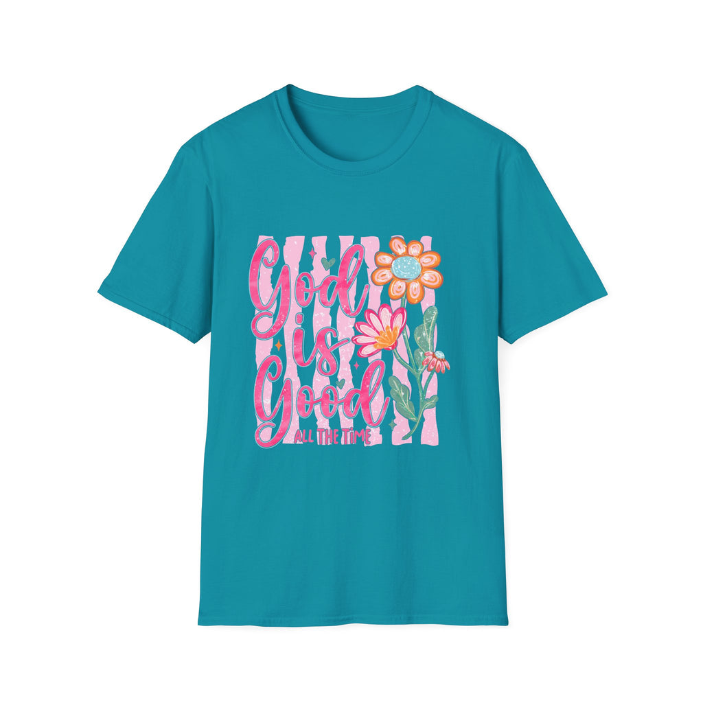 God Is Good Floral T‑Shirt — Inspirational Christian Tee