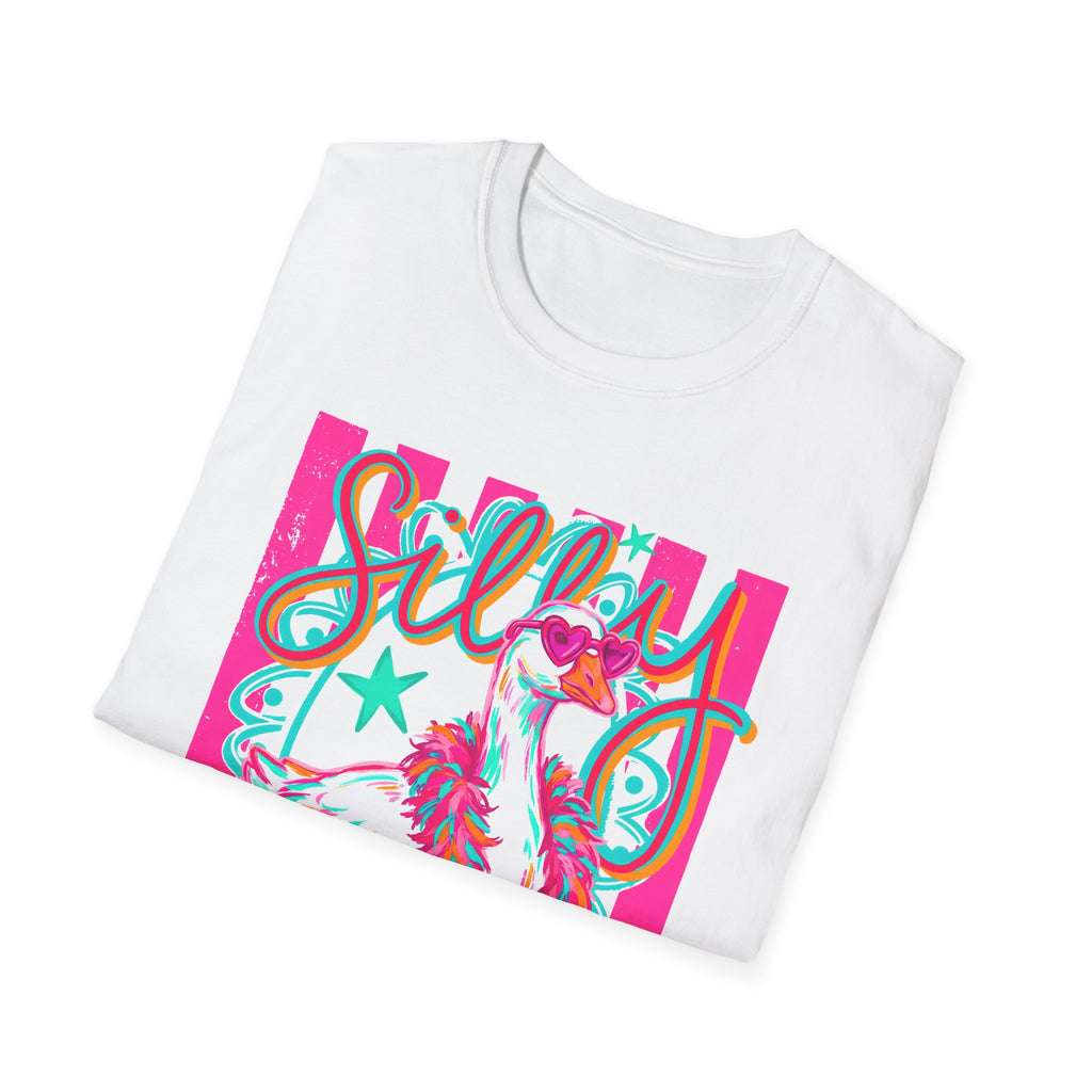 Silly Goose T-Shirt – Playful Retro Pink Graphic Tee