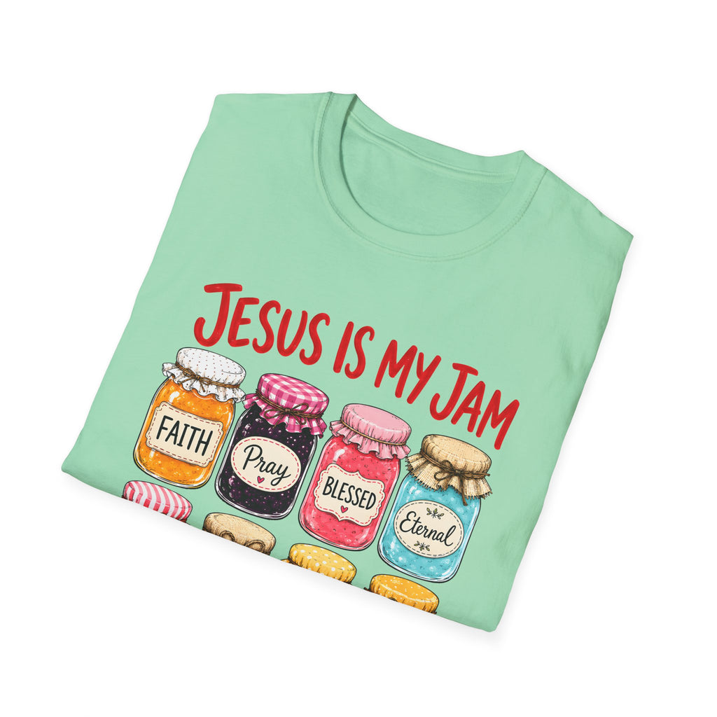 Jesus Is My Jam T-Shirt — Faith & Blessed Jam Jar Graphic Christian Tee