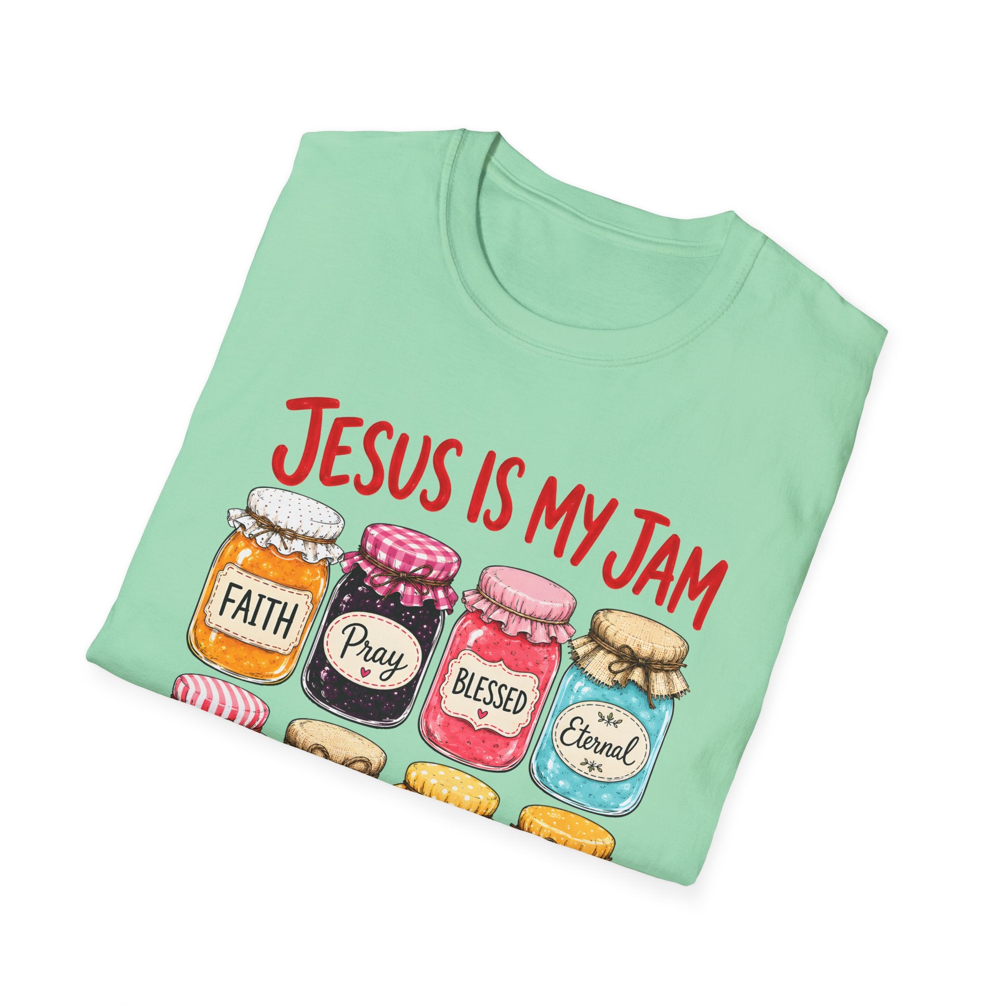 Jesus Is My Jam T-Shirt — Faith & Blessed Jam Jar Graphic Christian Tee