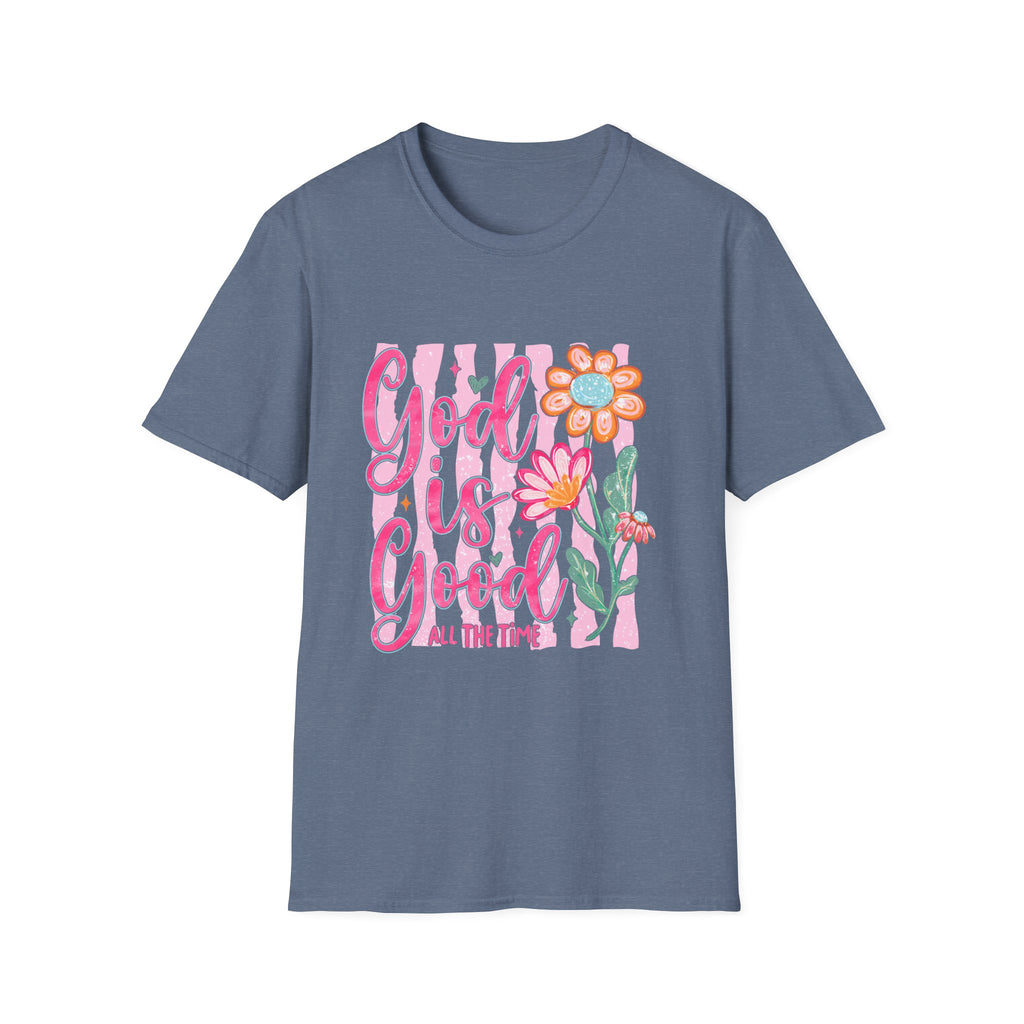 God Is Good Floral T‑Shirt — Inspirational Christian Tee