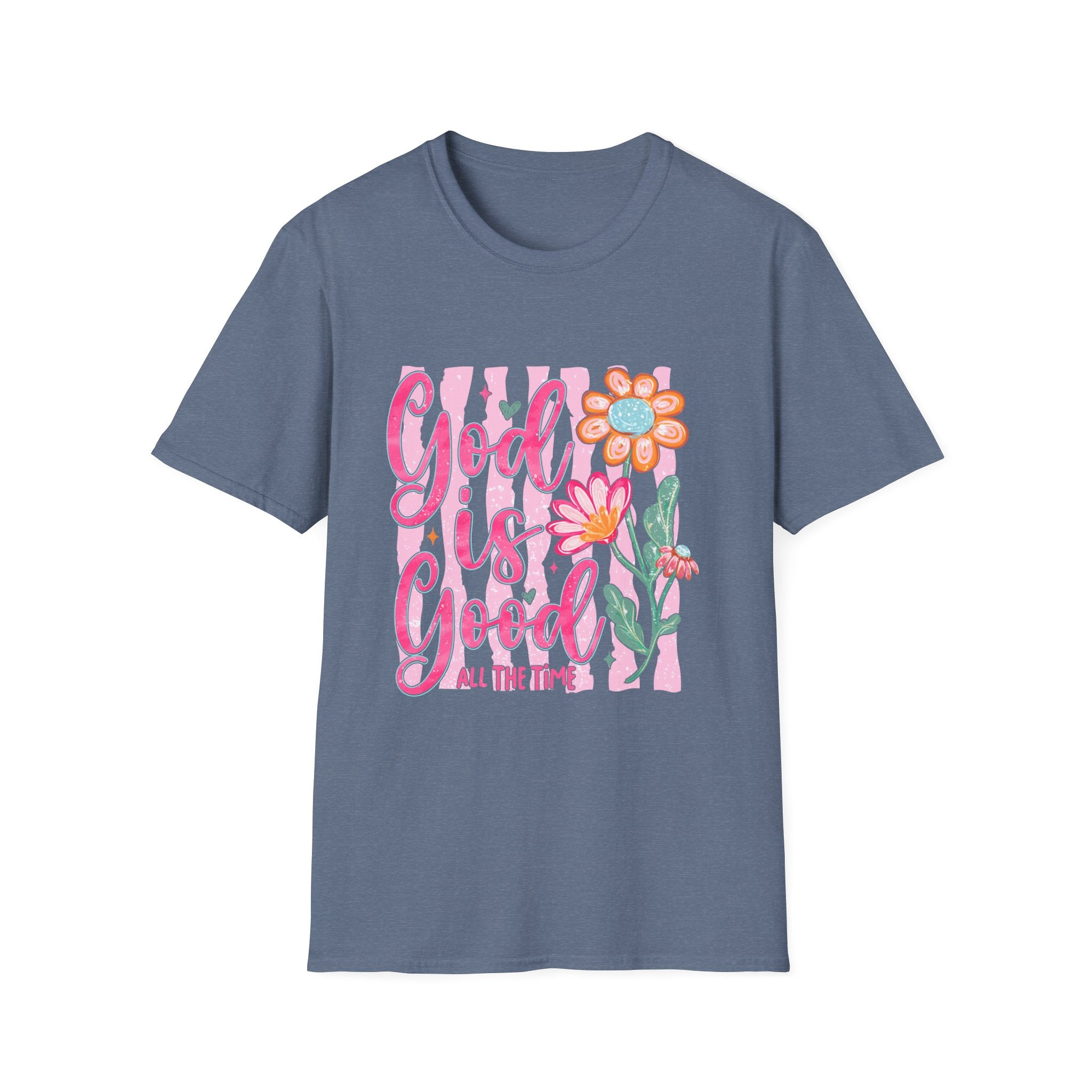 God Is Good Floral T‑Shirt — Inspirational Christian Tee