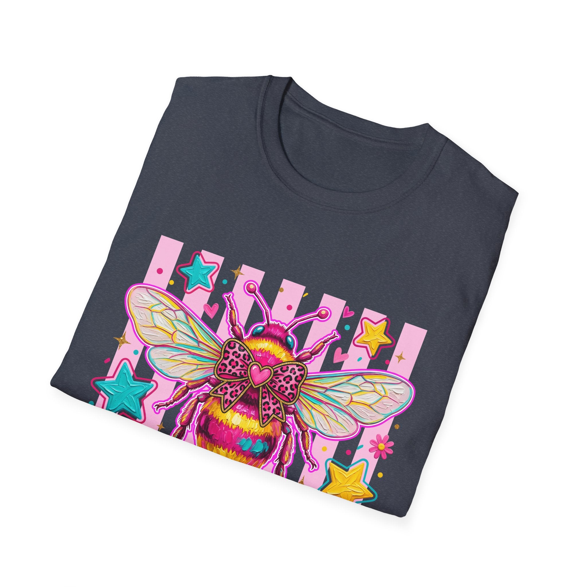 Kind Bee T-Shirt — Colorful Cute Bee Graphic Tee for Women & Teens
