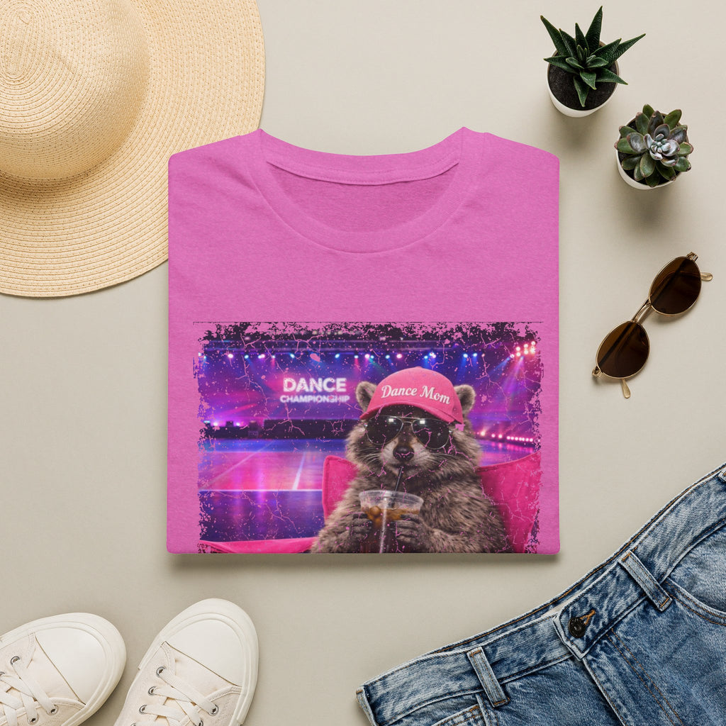 Raccoon ‘Dance’ Graphic T-Shirt — Retro Neon Wildlife Tee