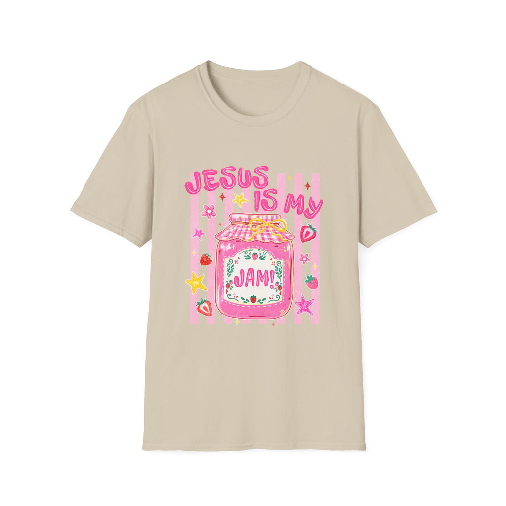 Jesus Is My Jam T‑Shirt — Cute Pink Faith Graphic Tee