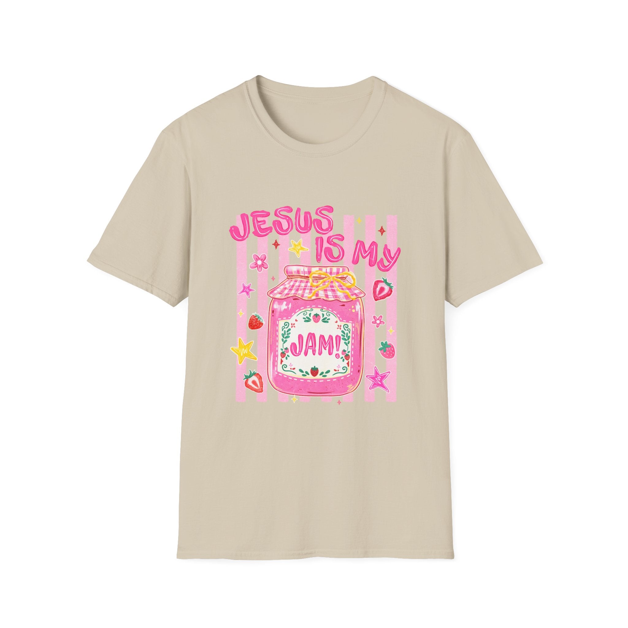 Jesus Is My Jam T‑Shirt — Cute Pink Faith Graphic Tee