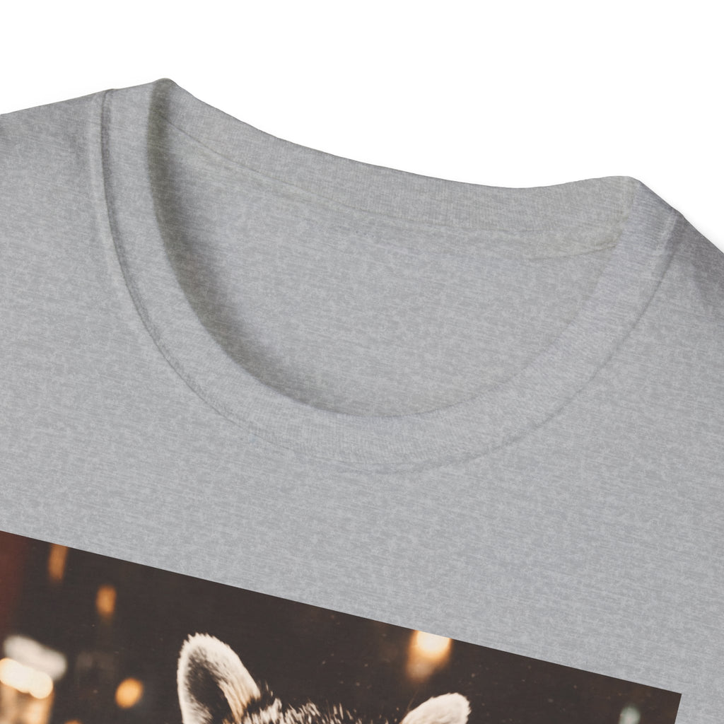 Raccoon Drinking Iced Coffee T-Shirt