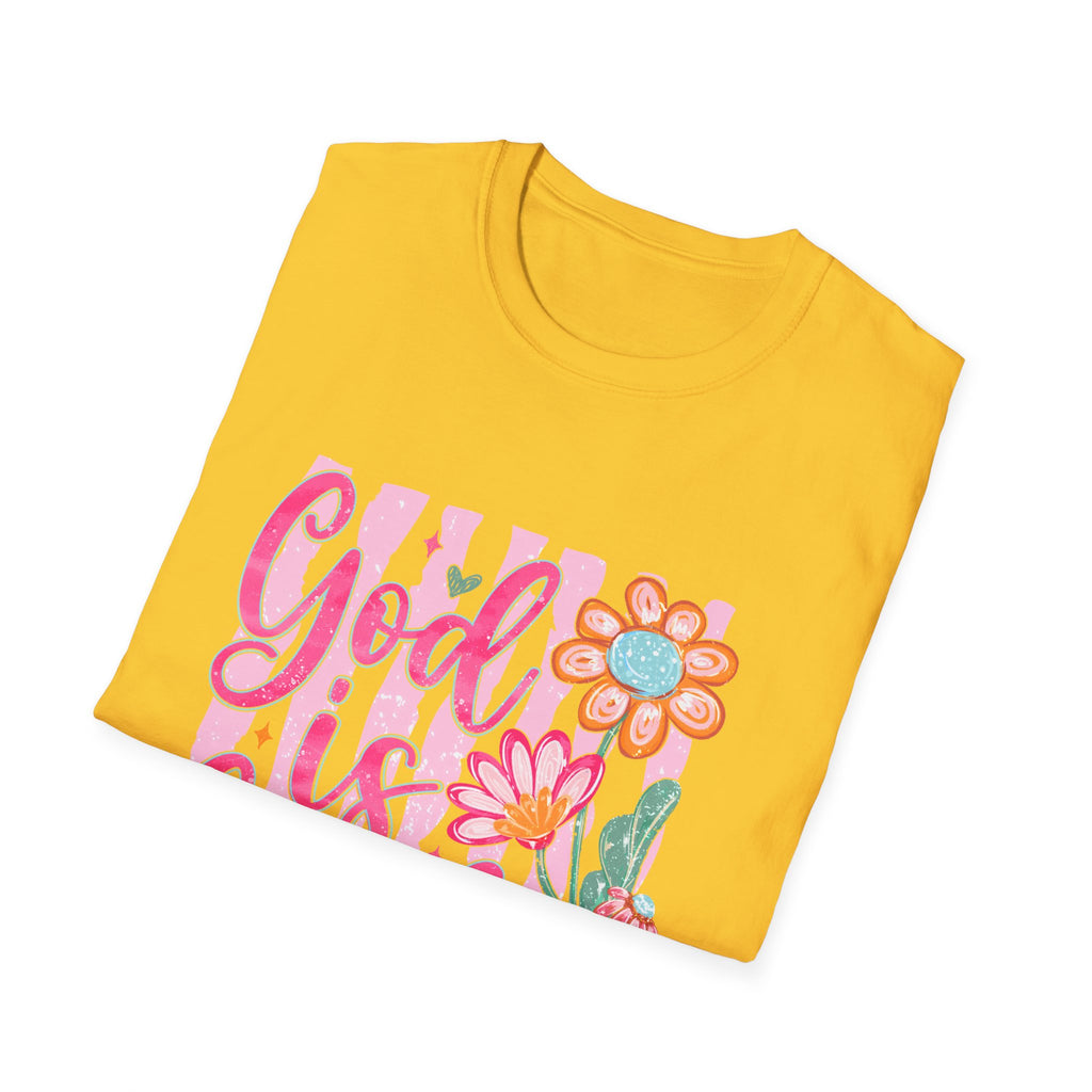 God Is Good Floral T‑Shirt — Inspirational Christian Tee