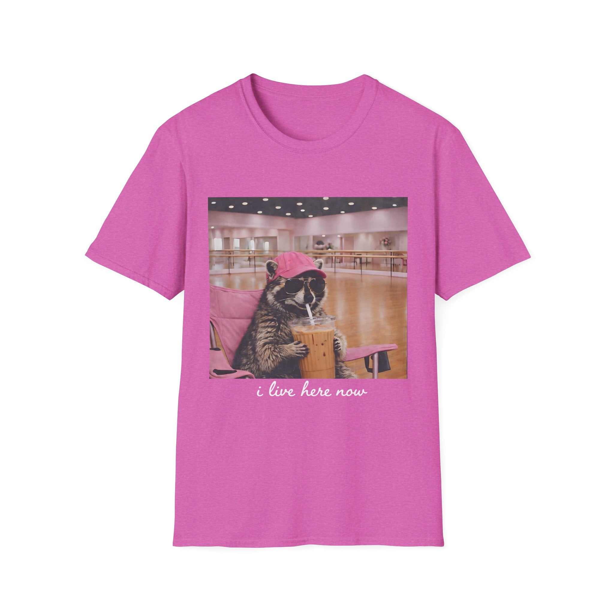 T-Shirt — Cute Dance Mom Graphic Tee ("I Live Here Now")