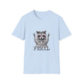 Feral Raccoon Graphic T-Shirt — Cool Raccoon in Sunglasses & Pearls