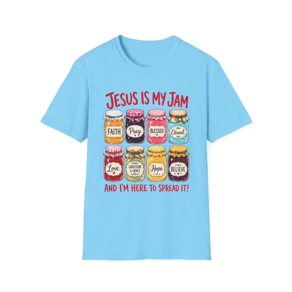 Jesus Is My Jam T-Shirt — Faith & Blessed Jam Jar Graphic Christian Tee