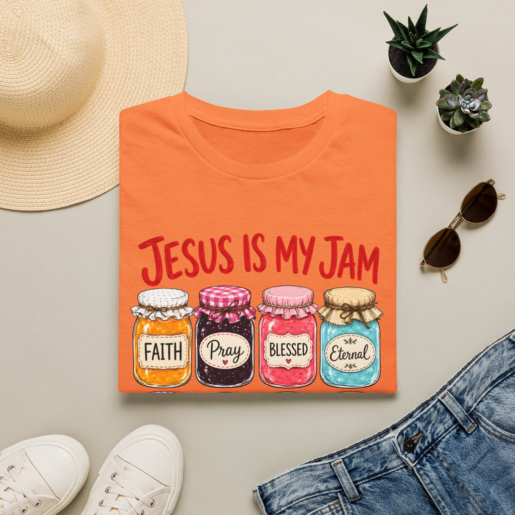 Jesus Is My Jam T-Shirt — Faith & Blessed Jam Jar Graphic Christian Tee
