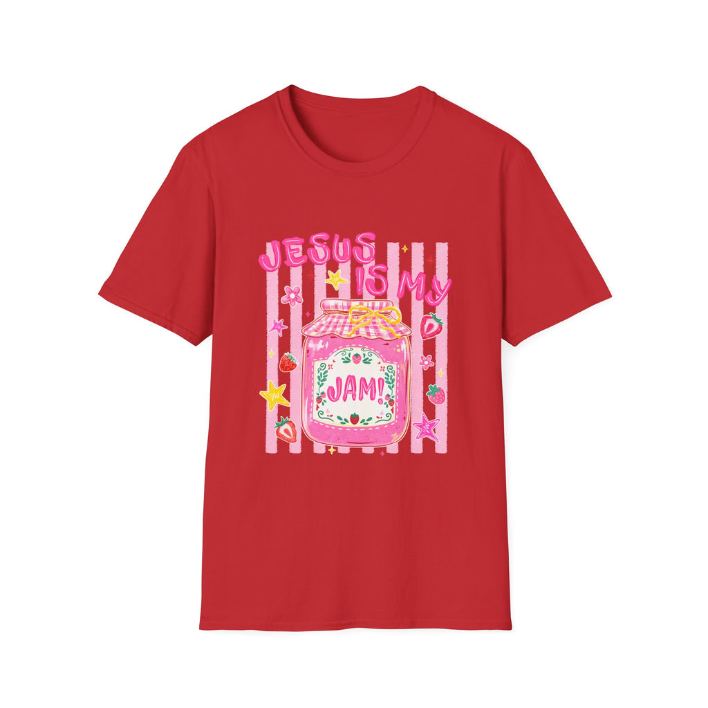 Jesus Is My Jam T‑Shirt — Cute Pink Faith Graphic Tee