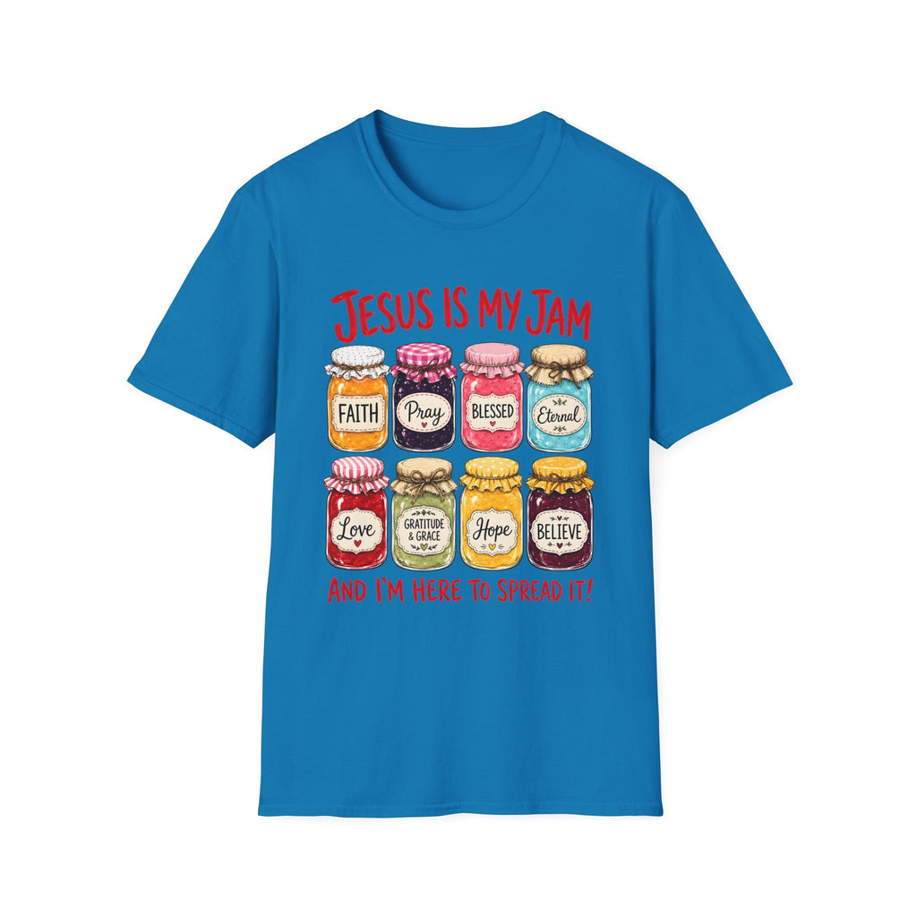 Jesus Is My Jam T-Shirt — Faith & Blessed Jam Jar Graphic Christian Tee