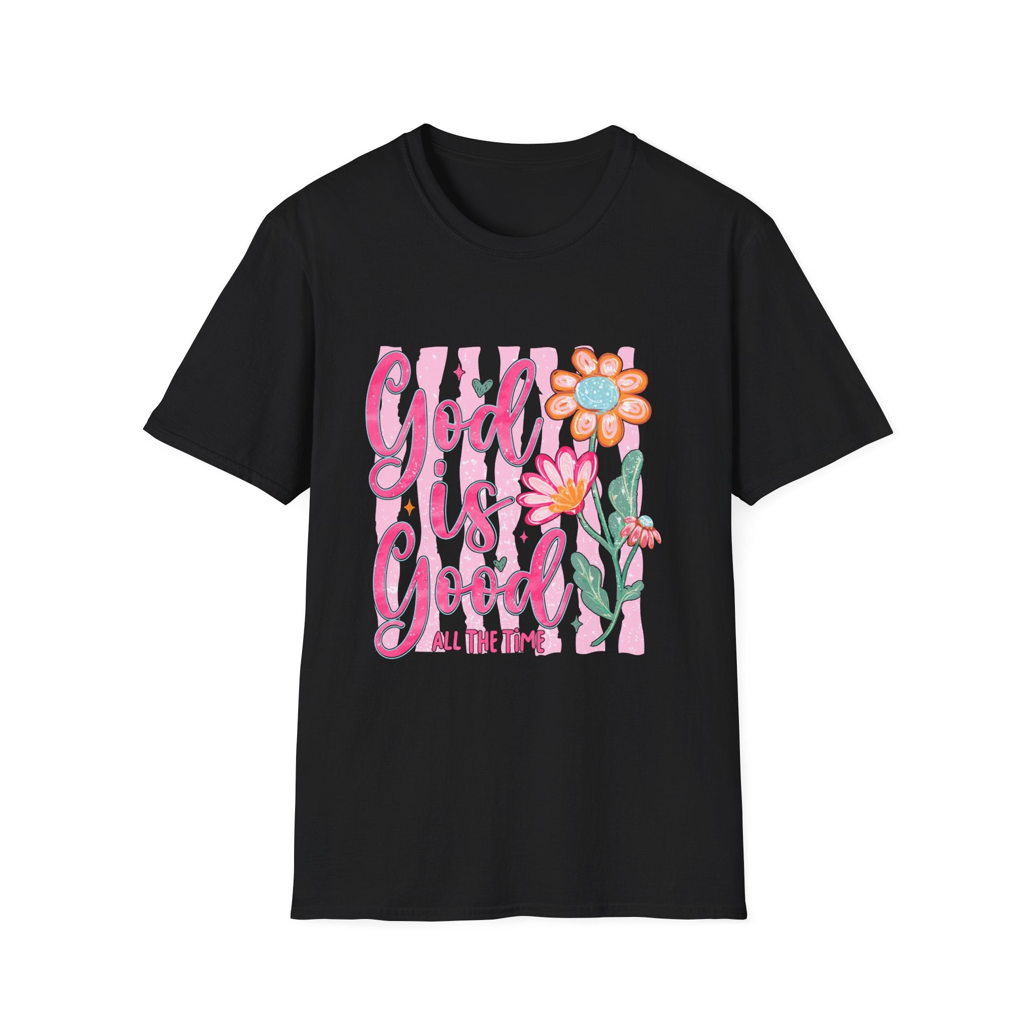 God Is Good Floral T‑Shirt — Inspirational Christian Tee