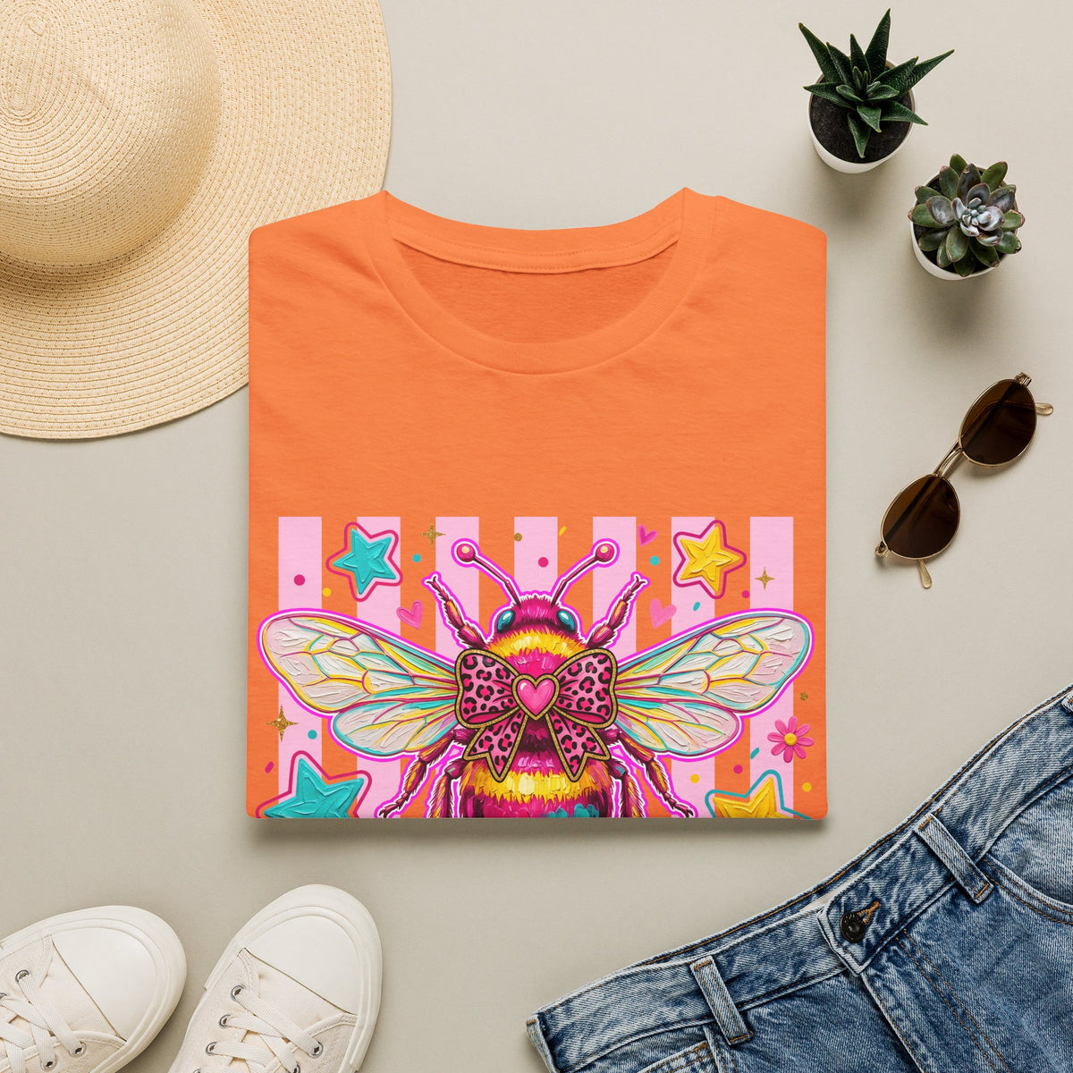 Kind Bee T-Shirt — Colorful Cute Bee Graphic Tee for Women & Teens