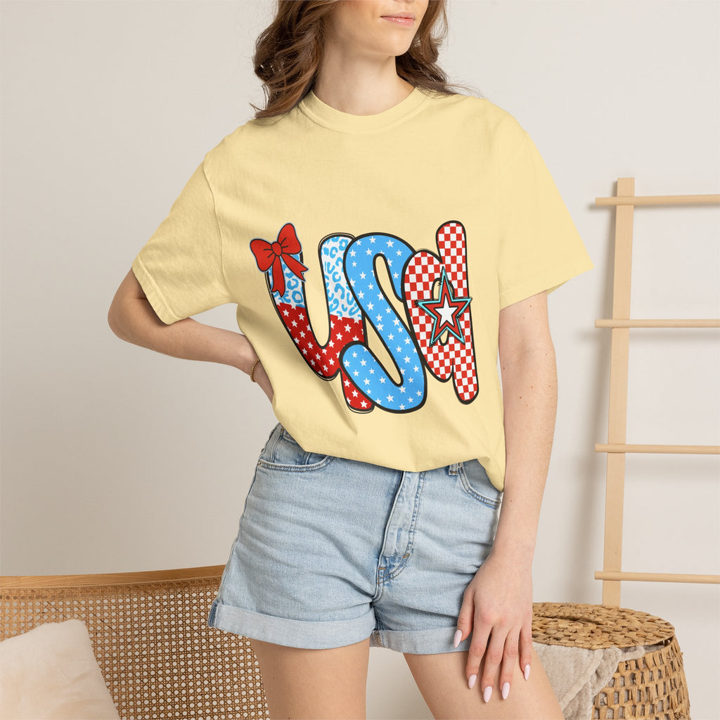 USA Patriotic T-Shirt — Red White & Blue Stars and Stripes Graphic