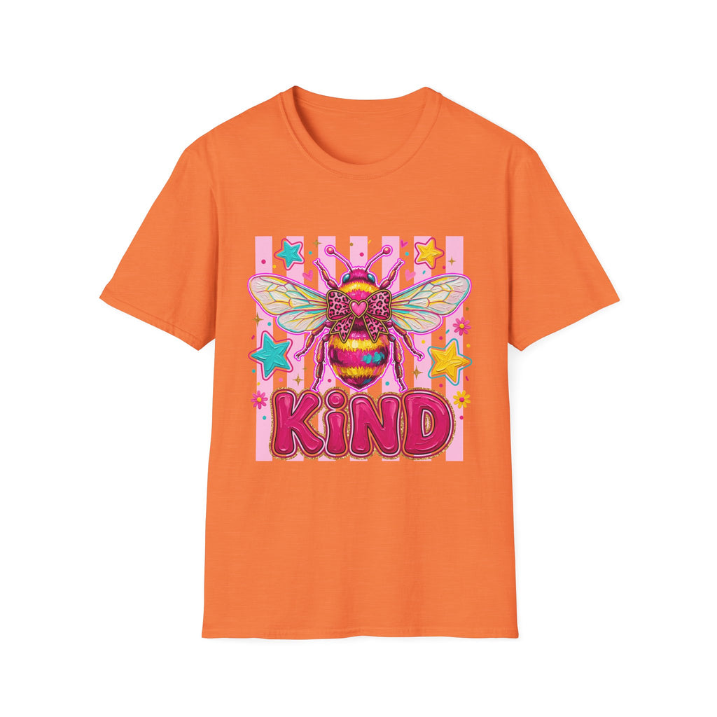 Kind Bee T-Shirt — Colorful Cute Bee Graphic Tee for Women & Teens