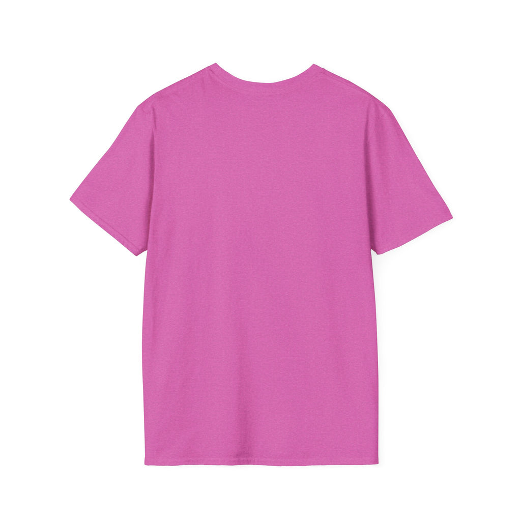 Fueled By Coffee And Anxiety T-Shirt — Retro Pink & Blue Checker Graphic
