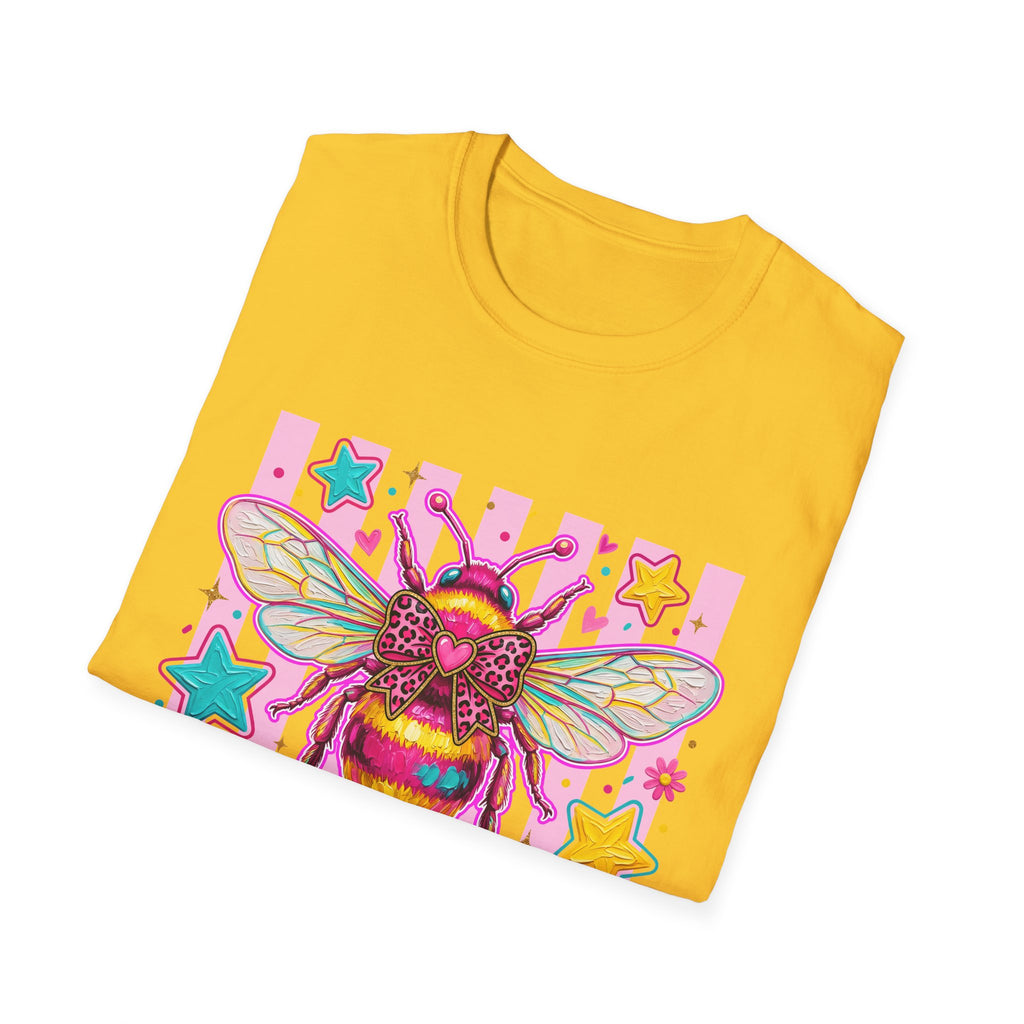 Kind Bee T-Shirt — Colorful Cute Bee Graphic Tee for Women & Teens
