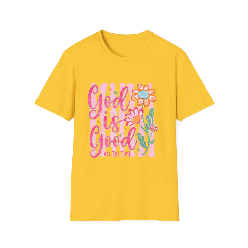 God Is Good Floral T‑Shirt — Inspirational Christian Tee
