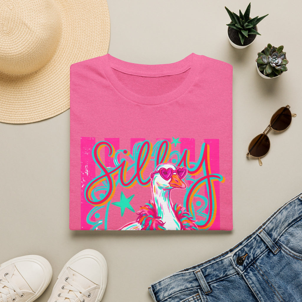 Silly Goose T-Shirt – Playful Retro Pink Graphic Tee