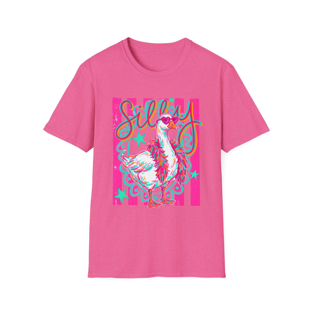Silly Goose T-Shirt – Playful Retro Pink Graphic Tee