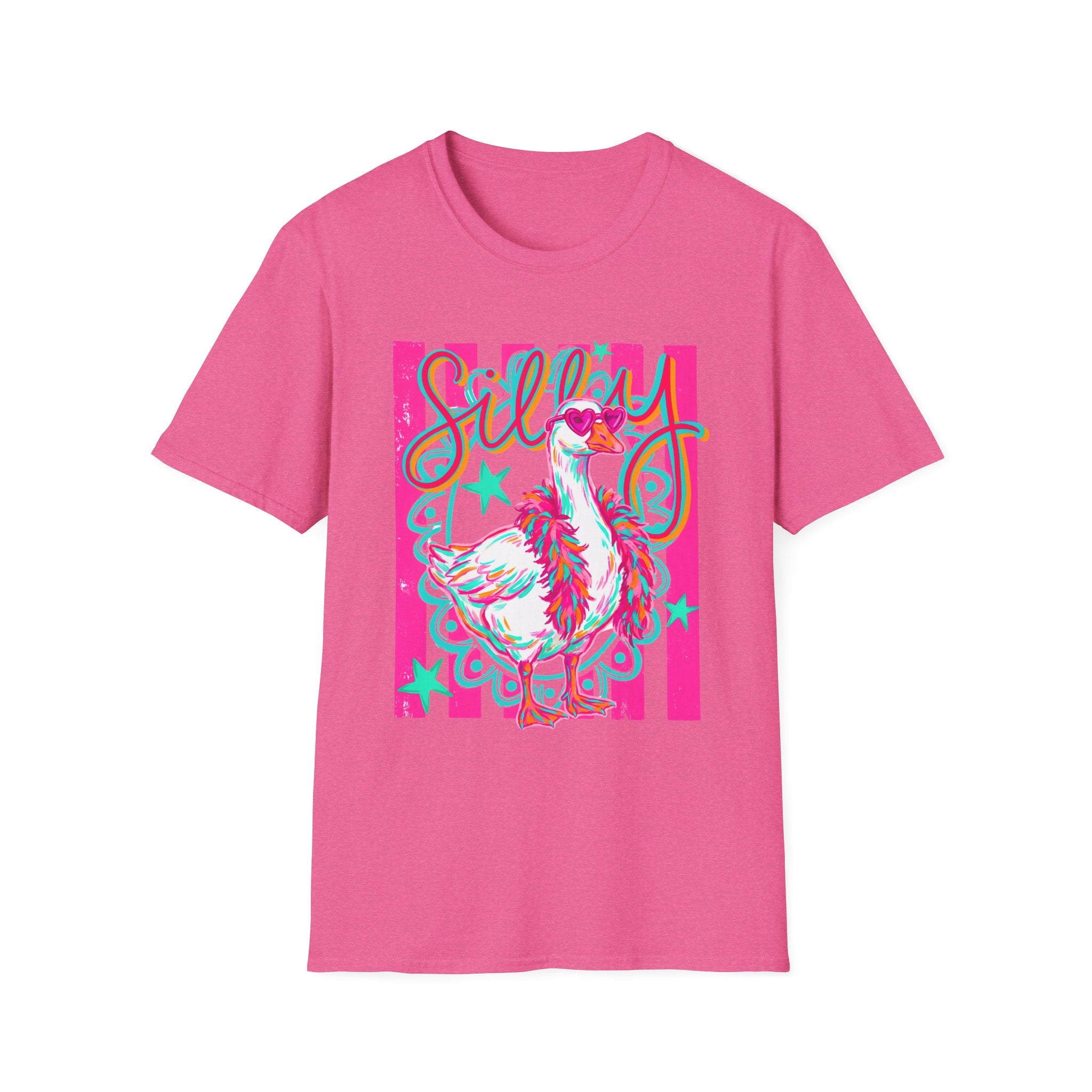 Silly Goose T-Shirt – Playful Retro Pink Graphic Tee