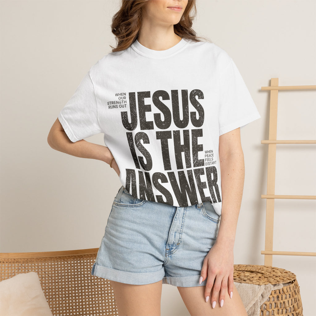 Jesus Is The Answer T-Shirt — Christian Faith Graphic Tee