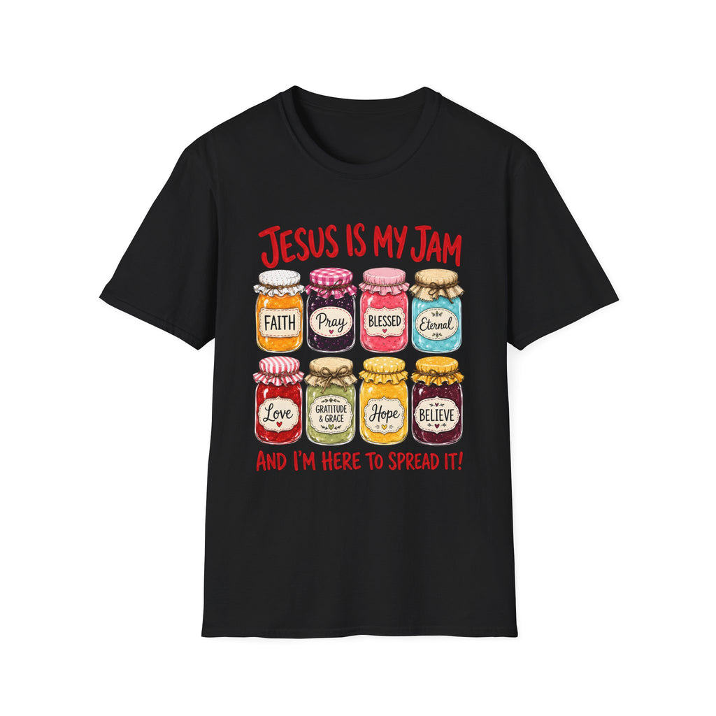 Jesus Is My Jam T-Shirt — Faith & Blessed Jam Jar Graphic Christian Tee