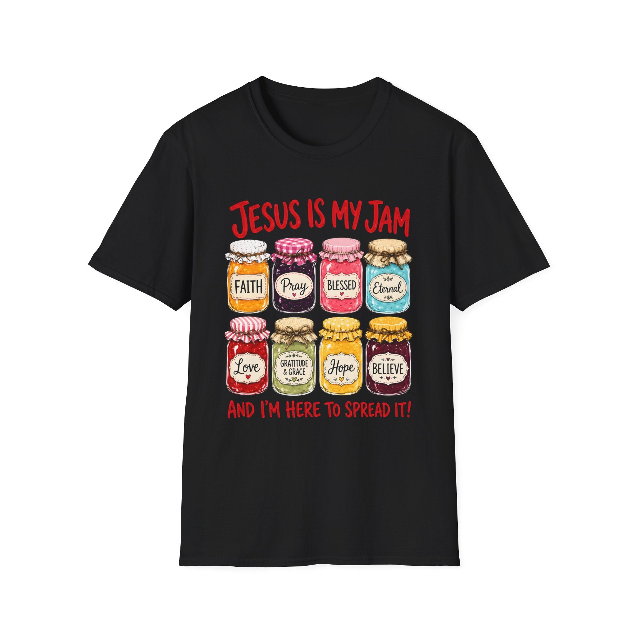 Jesus Is My Jam T-Shirt — Faith & Blessed Jam Jar Graphic Christian Tee