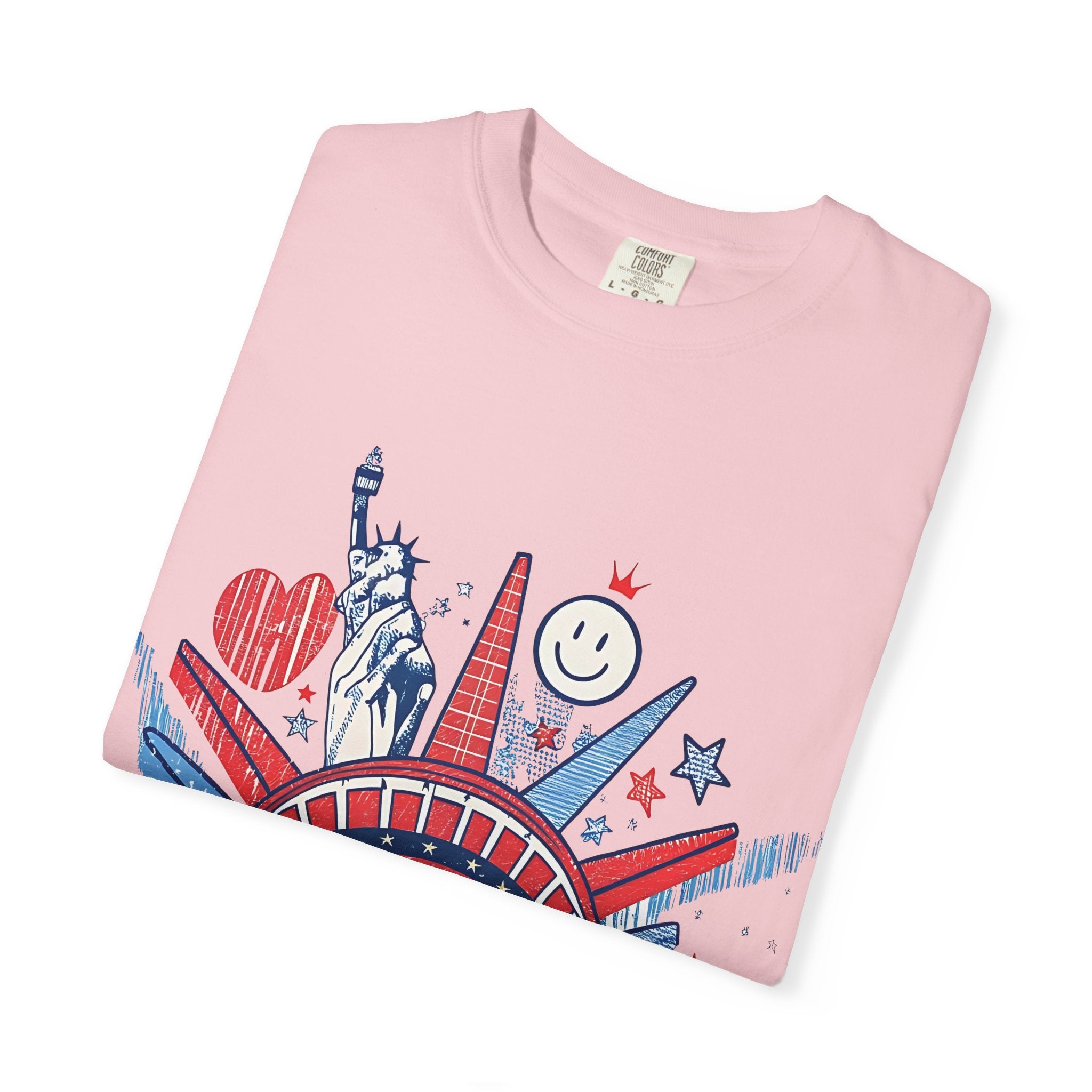 America Graphic T-Shirt — Patriotic Statue of Liberty 4th of July Tee